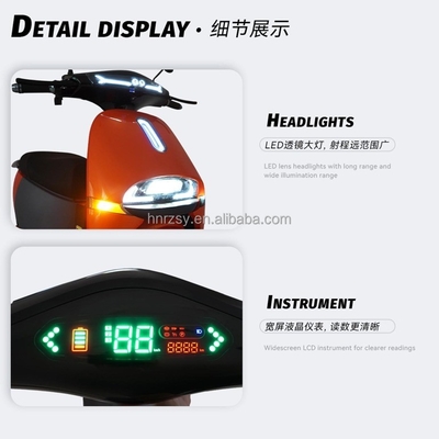2024 60v 72v 1000w 전기 모터사이클 2인용 전기 모터사이클 도시 출퇴근용 스쿠터 100kg 속도 45km/h