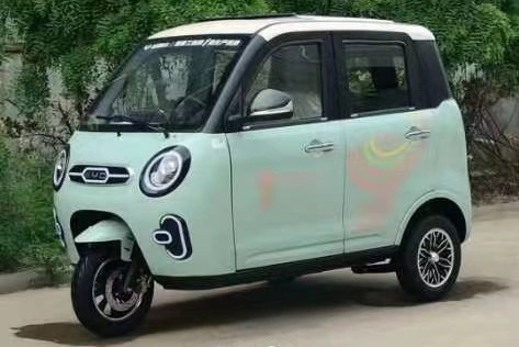 앞 드럼 후방 드럼 브레이크 시스템 500w 전기 삼륜구동 성인용 화물 운송 및 2 좌석