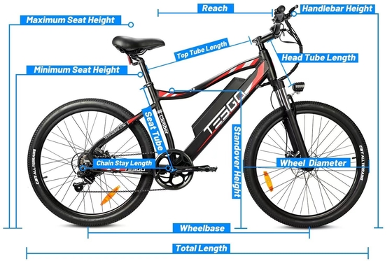 전기 E 자전거 48V 350W 10.4AH 장거리 E 사이클 자전거